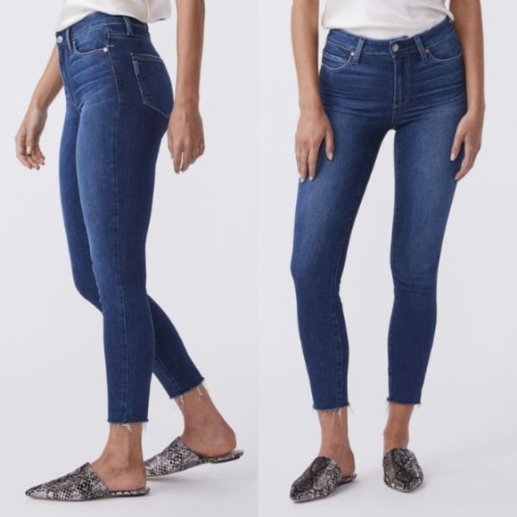 Paige Denim - Paige Hoxton Crop Dancefloor Jeans Raw Hem